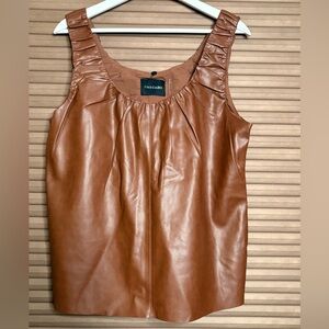 Dolce Cabo Faux Leather Brown Tank